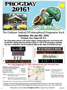 ProgDay 2016 lineup